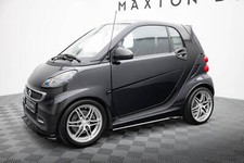 Seitenschweller Ansatz für Brabus Smart Fortwo C451 Facelift schwarz glanz