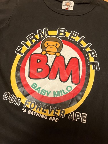 A Bathing Ape Bape Kids Baby Milo Short Sleeve T-Shirt 130 approx. 7T Black - Picture 6 of 22