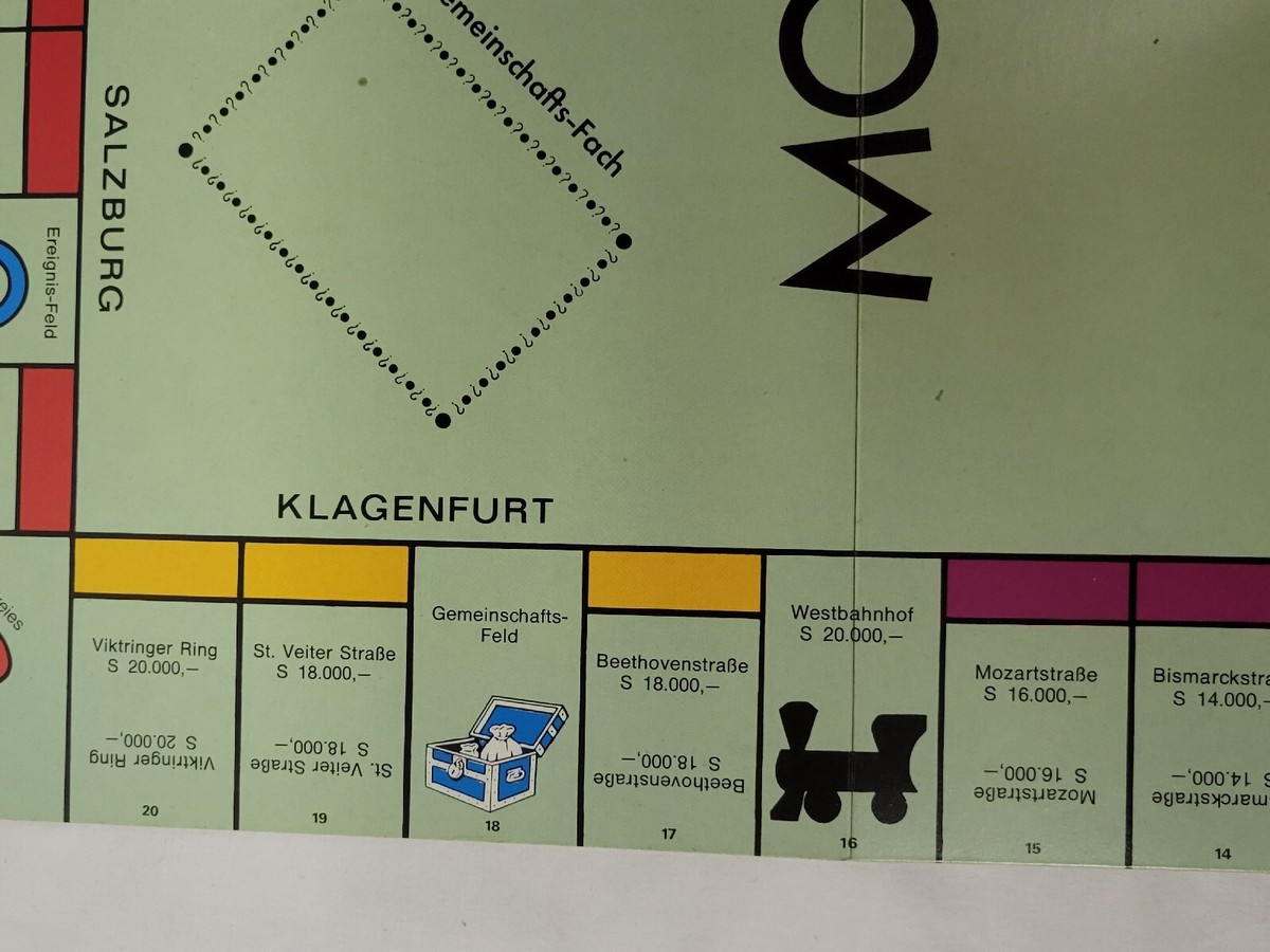 Piatnik Boardgame Monopoly Austria edition board game 1981 Piatnik Boardgame Monopoly Austria edition board game 1981