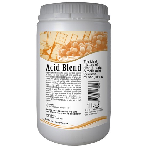Acid Blend 1kg Tartaric Malic Citric Adjusting Acidity of Wine, Must