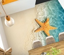 3D Starfish 22397NA Floor WallPaper Murals Wallpaper Mural Print AJ AU Fay