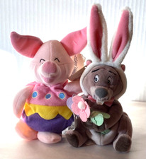 Disney Bean Bag Plush: Easter Egg Piglet  Easter Bunny Gopher with Tags