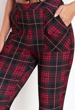 Blackmilk TARTAN RIBBON CUFFED PANTS - LIMITED Size Medium M NWT Holiday