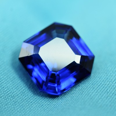 Natural Flawless BLUE Sapphire 8.30 Ct CERTIFIED Loose Gemstone Square Shape