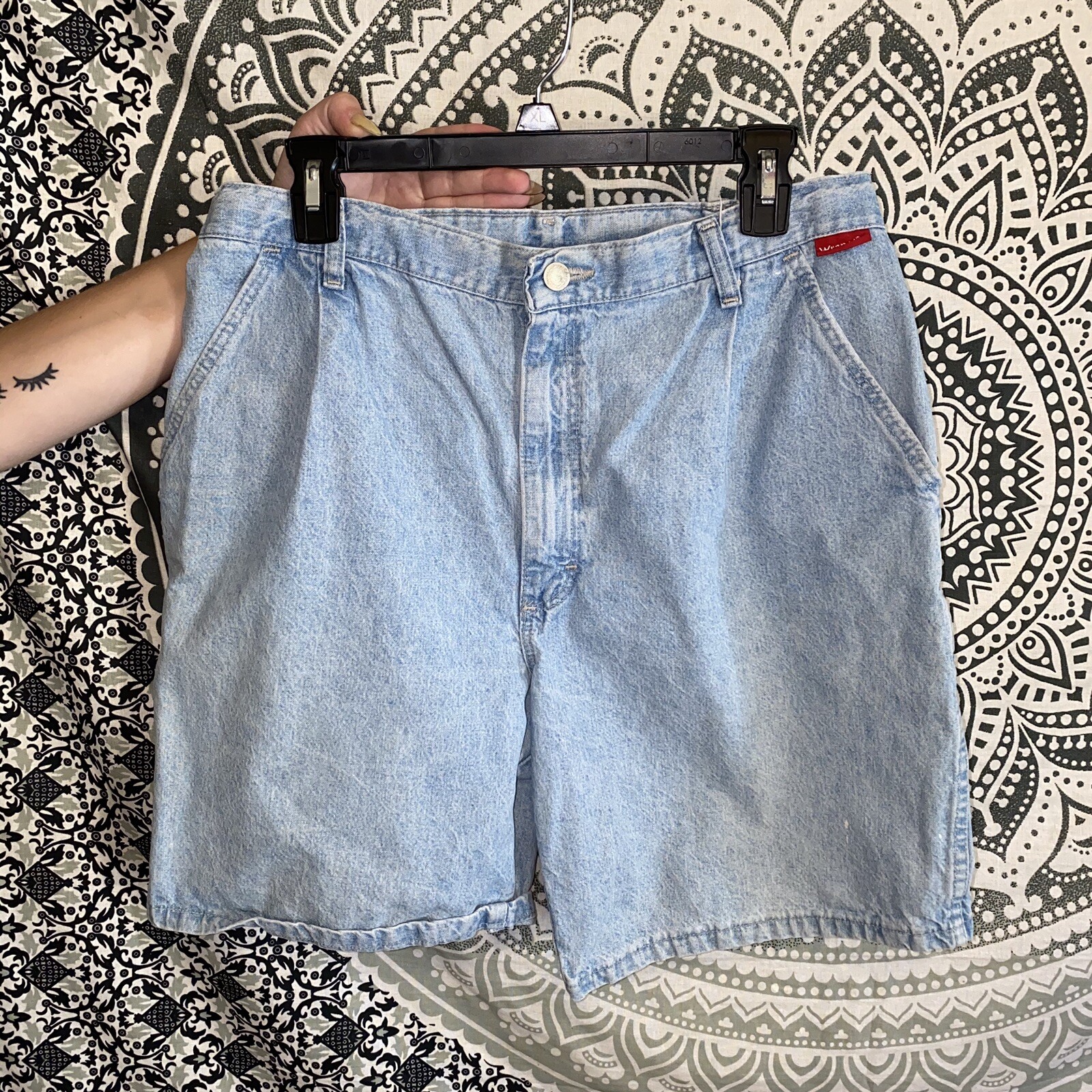Vintage Wrangler Mens Denim Shorts Jeans Size 34 Gem