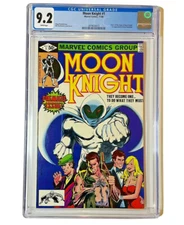 MOON KNIGHT #1 CGC 9.2 ORIGIN 1ST RAOUL BUSHMAN WHITE PAGES Oscar Isaac Disney+