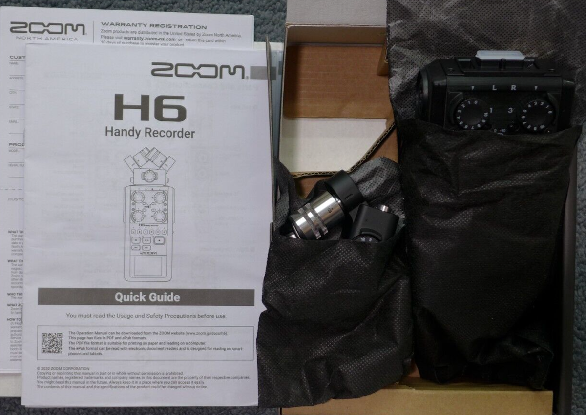 Zoom H6 All Black 6-track Portable Recorder for sale online Zoom H6 All Black 6-track Portable Recorder for sale online
