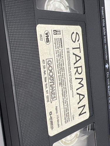 Starman (VHS, 1993) Jeff Bridges Karen Allen John Carpenter Sci-Fi - Picture 8 of 11
