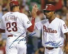 Signed  8x10 AARON ALTHERR & NICK WILLIAMS Philadelphia Phillies  photo - COA 