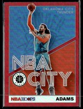 2019 Panini NBA Hoops Premium Stock Steven Adams Red Prizm NBA City #3 Thunder