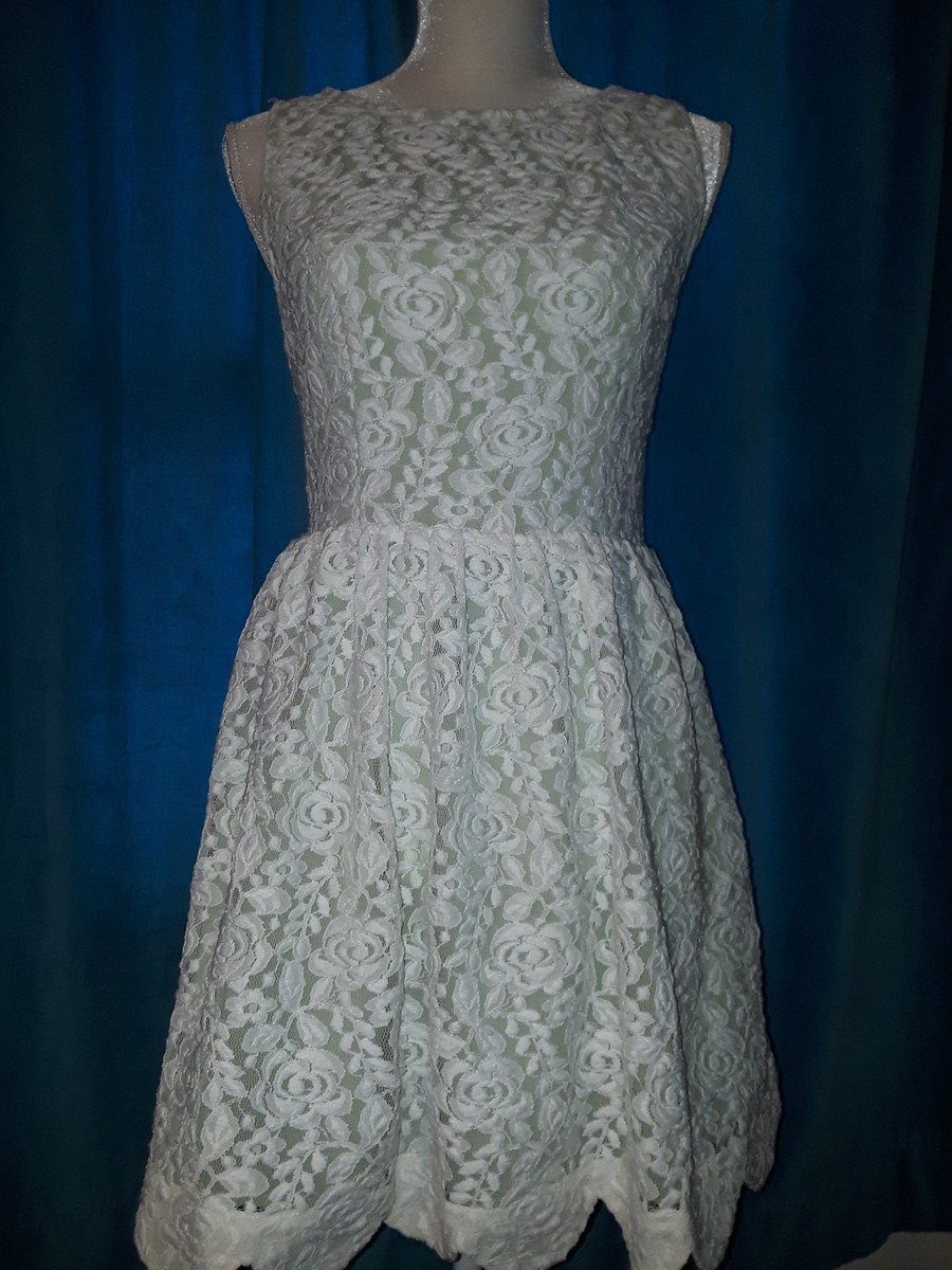 NWT White Lace Dress w/ Lining & Back Cutout, Ark & Co. NWT White Lace Dress w/ Lining & Back Cutout, Ark & Co.