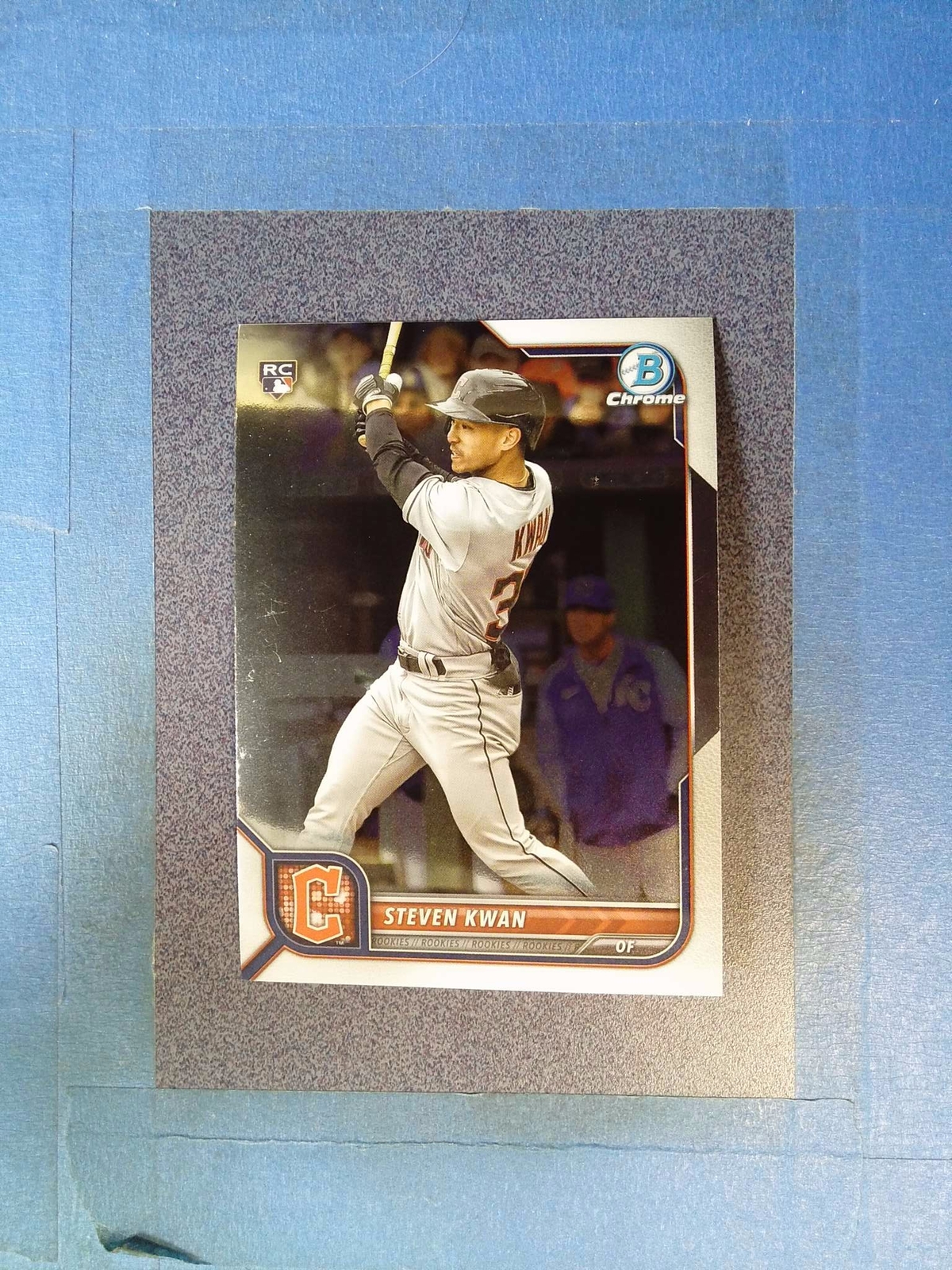 JY35) 2022 Bowman Chrome STEVEN KWAN RC #39 Cleveland Guardians
