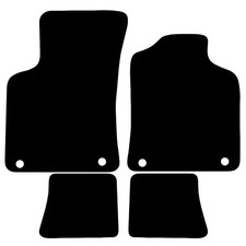 For Audi TT 1999 - 2006 Tailored Carpet Car Mats in Black 4pc Set with 4 Clips