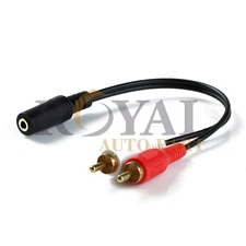 3.5mm Stereo Female to Dual RCA Male Audio Splitter Y Adapter