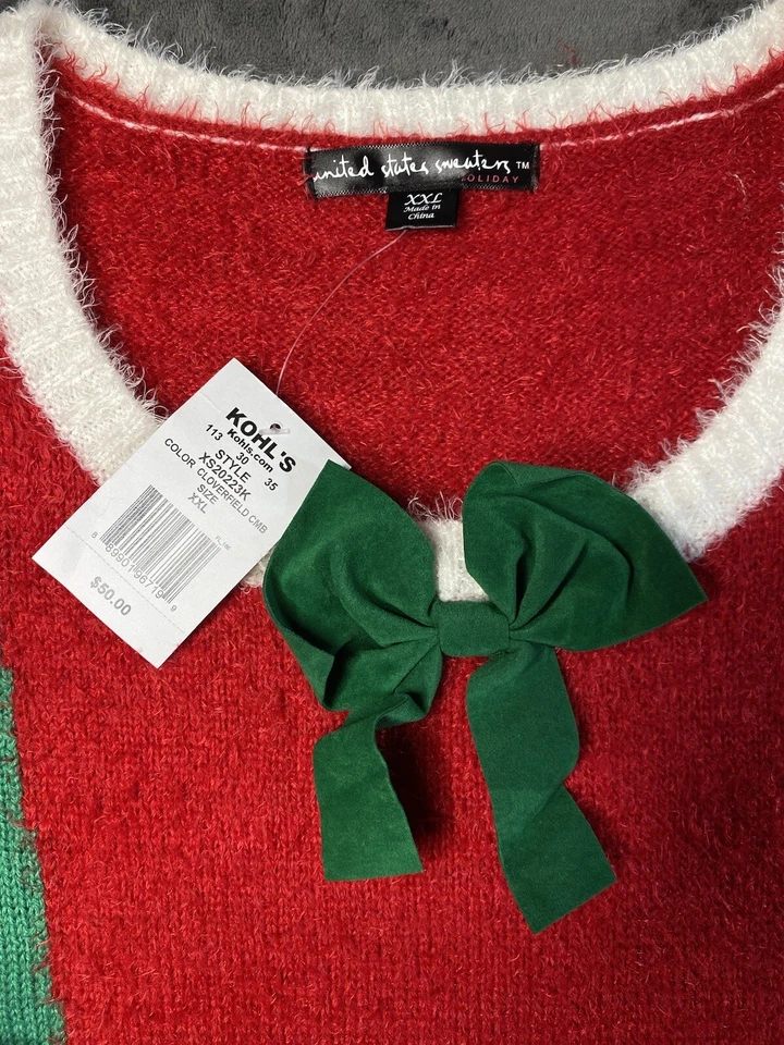 Jingle Bell ELF Tunic Length CHRISTMAS SWEATER 2XL NWT - Image 4 of 4