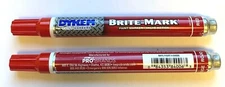 DYKEM MARKERS BRITE-MARK 2 PC INDUSTRIAL ALL PURPOSE RED #84006