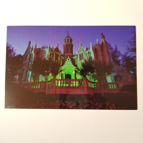 VTG Disney Haunted Mansion postcard unused Walt Disney World  