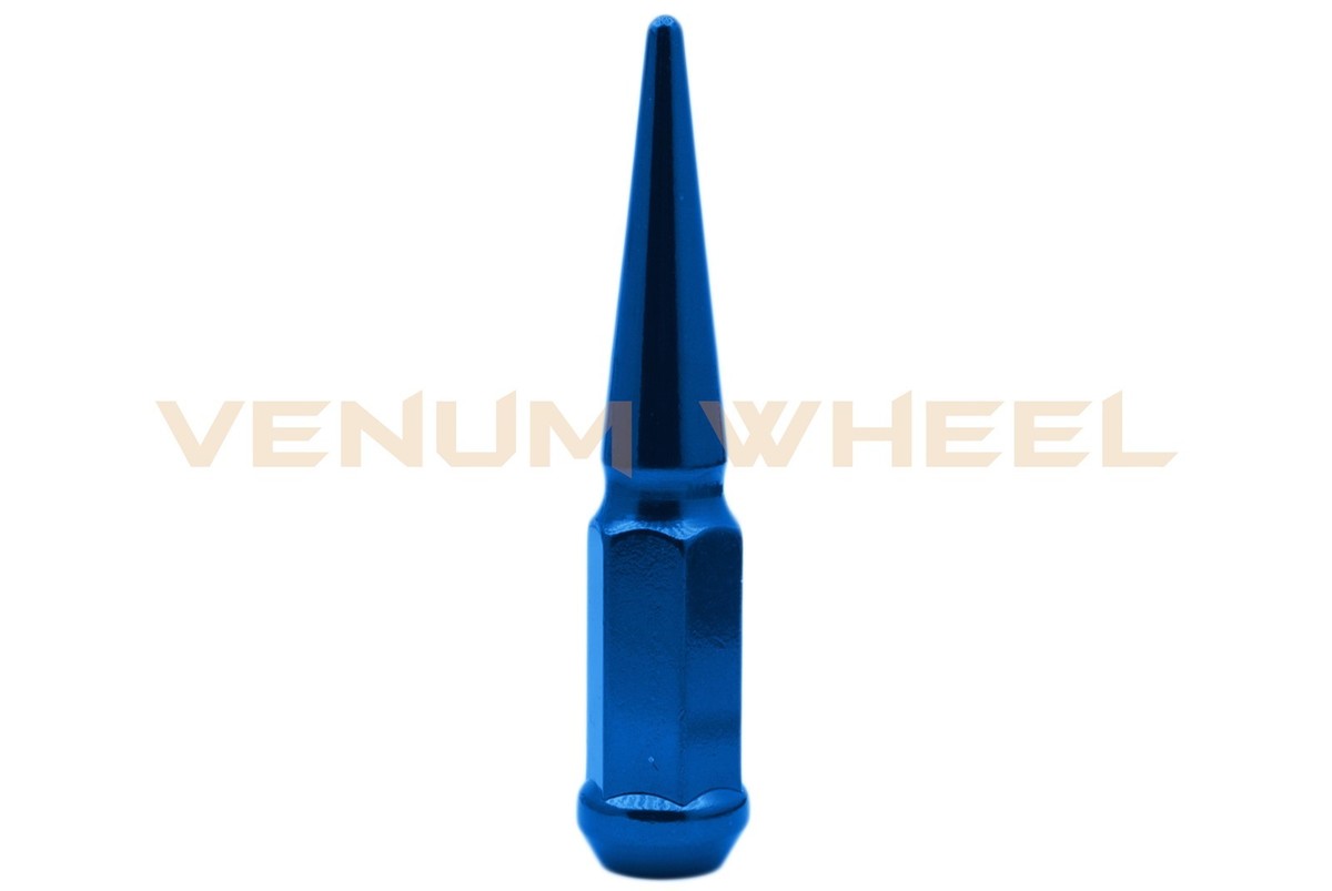 24 Blue 6-Spline Lug Nuts + 2 Keys - 12x1.5 Thread For Toyota Tacoma, Tundra, 4Runner, FJ Cruiser