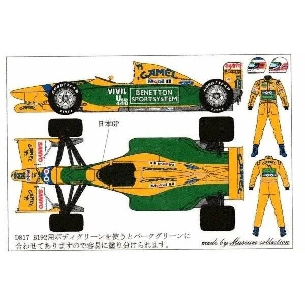 TAMIYA 1/20 Benetton B192 (tamiya B192 modificata) dal Giappone - Immagine 2 di 2
