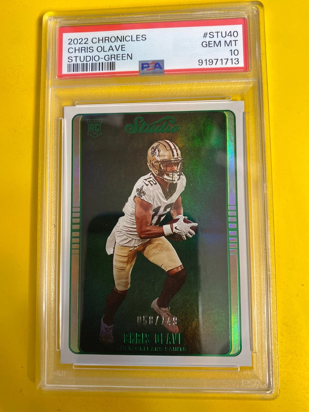 Chris Olave Panini Chronicles Studio #STU40 Green