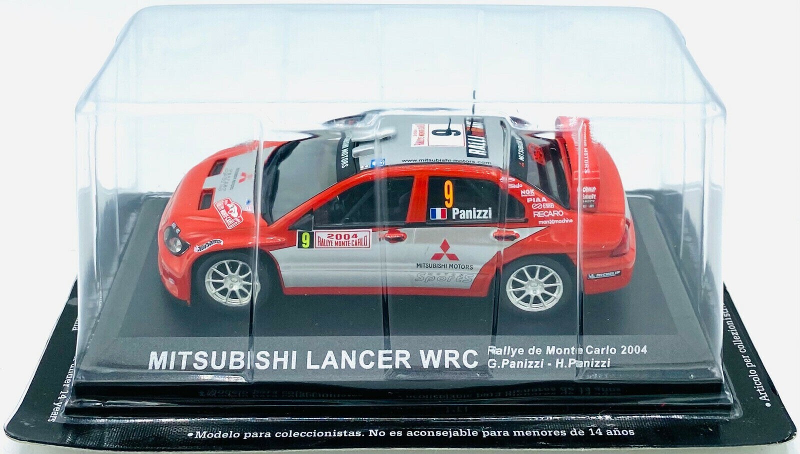 Voiture miniature Mitsubishi Lancer WRC Monte Carlo 2004 Panizzi au 1/43