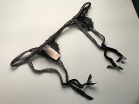 Victoria&rsquo;s Secret SLT Sexy Little Things Plaid B/W Garter Belt NWT XS/S, M/L