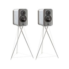 Q ACOUSTICS CONCEPT 300 COPPIA DIFF.RI BOOKSHELF SILVER/EBANO + STAND TENSEGRITY