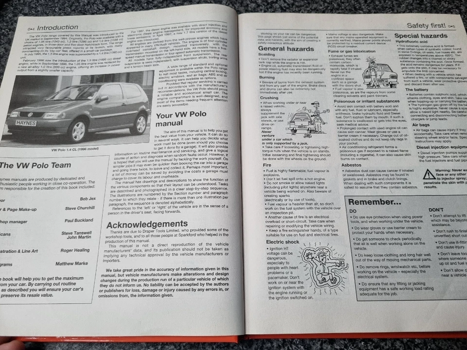 VW Polo Haynes Manual 1994 - 1999, Hardback Book 3500, M TO S Registered  - Image 3 of 4