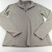 The North Face Women's Glacier Fleece Pullover 1/4 Zip Mock Neck Gray Sz Medium