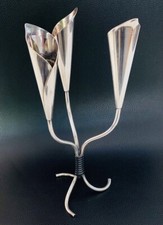 50er Jahre Hans Jensen Lily Silverplate Mid Century Kerzenhalter Kerzenleuchter