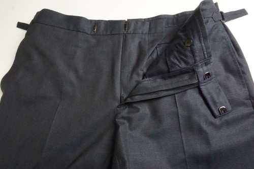 Tom Ford Shelton Azul Negro Tejido 100% Lana 2 PC Chaqueta Pantalones Talla 46R - Imagen 12 de 12