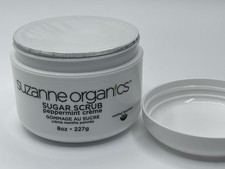 Suzanne Somers Organics Peppermint Creme Sugar Scrub 8 oz - NEW/SEALED