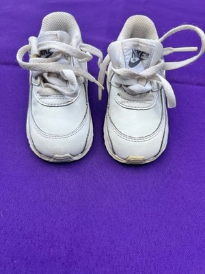 Nike Toddler's Air Max 90 Leather Shoes White  Size 6C