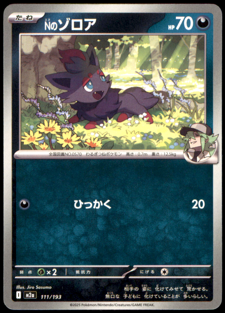 N's Zorua 060/100 SV9: Battle Partners NM Pokemon TCG