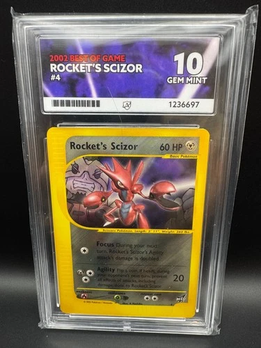 Rocket's Scizor 4/9  Best of Game 2002 Vintage WOTC 2002 ACE 10