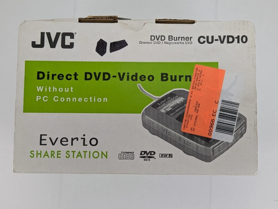 JVC Direct DVD Video Burner without PC Connection Everio Share Station CU-VD10 - Image 2 of 4