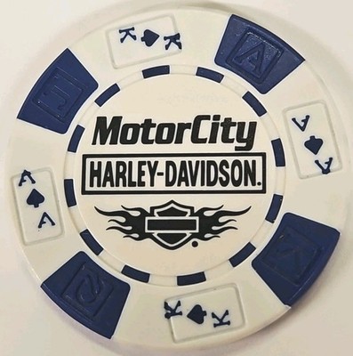 MOTOR CITY HARLEY DAVIDSON DEALERSHIP POKER CHIP OF FARMINGTON HILLS, MI NEW