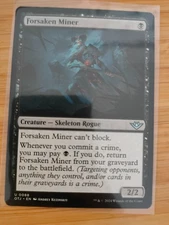 MTG Forsaken Miner 0088 Outlaws of Thunder Junction M/NM Free UK P&P