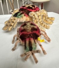 Rzadki! 2 x Steiff Spidy ORYGINALNY pająk duży i mały tylko 1960-61 lata 50. 60. 