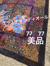 Used Christian Dior floral silk scarf 77   77. Beautiful item. vintage