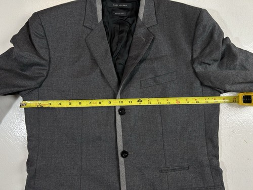 Marc Jacobs Mens Size 48 100% Wool Blazer Sport Coat Jacket Gray Made in Italy - Picture 8 of 11