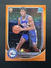 2025-26 Bowman Chrome Basketball VJ Edgecombe True Orange Rookie /25 SP