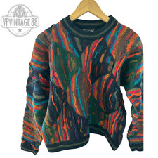 Vintage Coogi 90s Australia Knit Sweater Unisex Bold 3D Colourful Jumper
