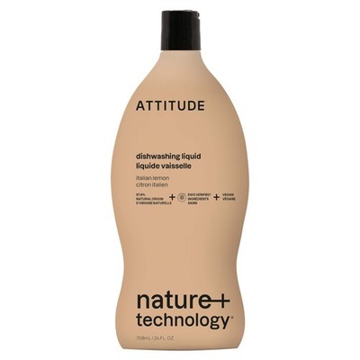 ATTITUDE Dish Soap, EWG Verified, Plant-Based & Vegan Dishwashing Liquid, Nat...