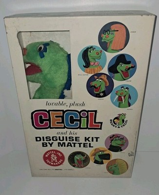 Vintage 1962 Mattel Cecil The Seasick Sea Serpent Plush Disguise Kit Complete