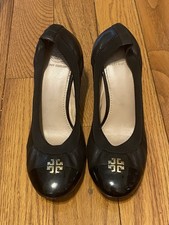 Tory Burch Jolie Patent Leather Cap-Toe Pumps Black Size 8 8M
