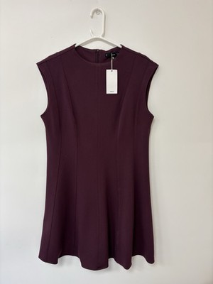 Mango MNG Damen ärmelloses Cati ärmelloses Minikleid burgunderrot Größe 12