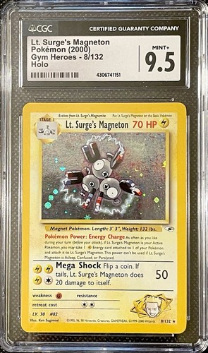 Lt. Surge's Magneton (Unlimited) graded CGC 9.5 for sale on eBay