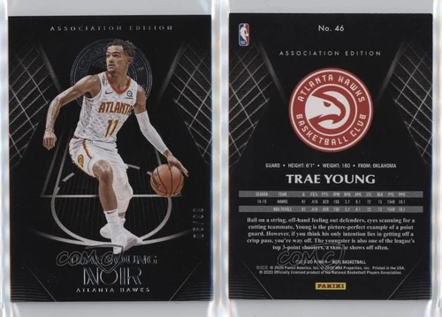 2019-20 Panini Noir Association Edition /99 Trae Young #46