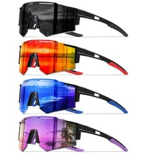 4PACK Polarized Sport Sunglasses for Men UV Protection Cycling Fishing Sun Gl...